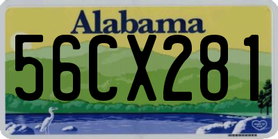 AL license plate 56CX281