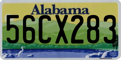 AL license plate 56CX283