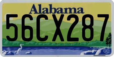 AL license plate 56CX287