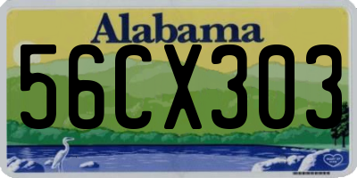 AL license plate 56CX303