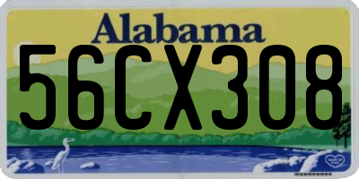 AL license plate 56CX308