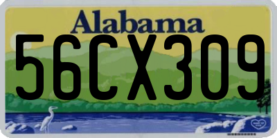AL license plate 56CX309