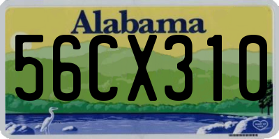 AL license plate 56CX310