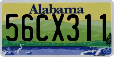 AL license plate 56CX311