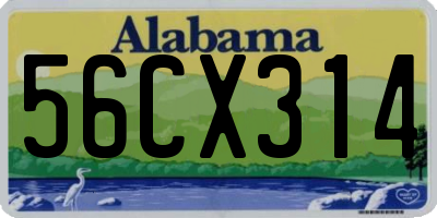 AL license plate 56CX314