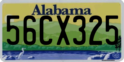 AL license plate 56CX325