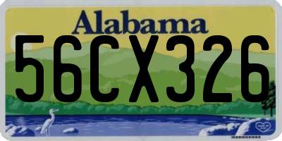 AL license plate 56CX326