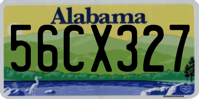 AL license plate 56CX327
