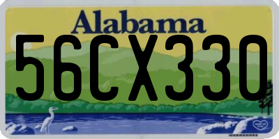 AL license plate 56CX330