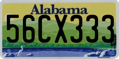 AL license plate 56CX333