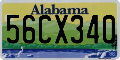 AL license plate 56CX340