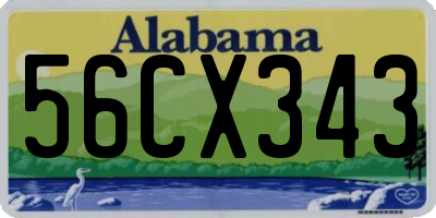 AL license plate 56CX343