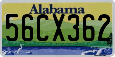 AL license plate 56CX362