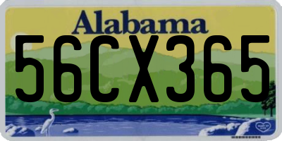 AL license plate 56CX365