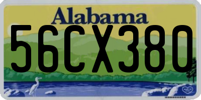 AL license plate 56CX380