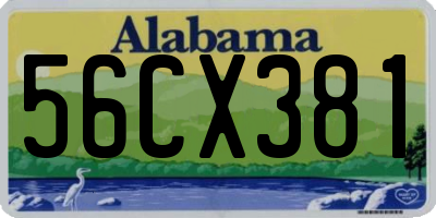 AL license plate 56CX381