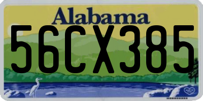 AL license plate 56CX385