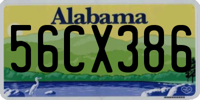 AL license plate 56CX386