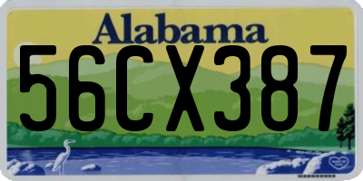 AL license plate 56CX387