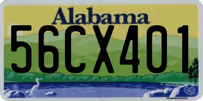 AL license plate 56CX401