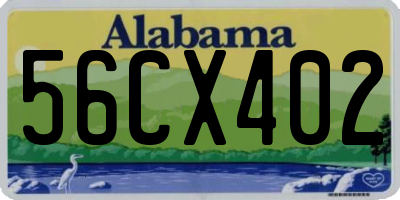 AL license plate 56CX402