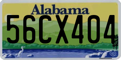 AL license plate 56CX404