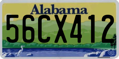 AL license plate 56CX412