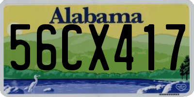 AL license plate 56CX417