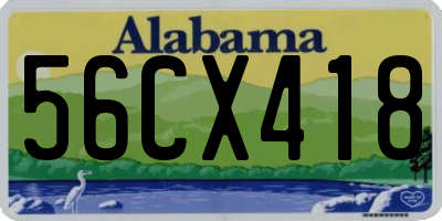 AL license plate 56CX418