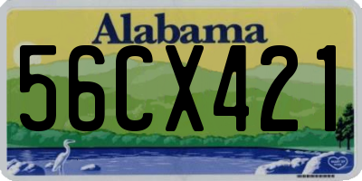 AL license plate 56CX421