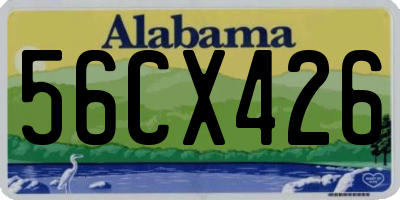 AL license plate 56CX426
