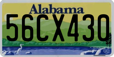 AL license plate 56CX430