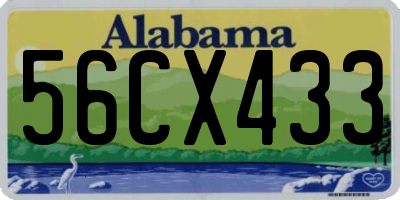 AL license plate 56CX433