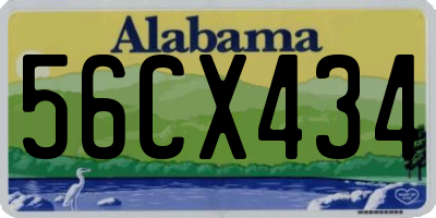 AL license plate 56CX434
