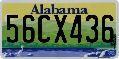 AL license plate 56CX436