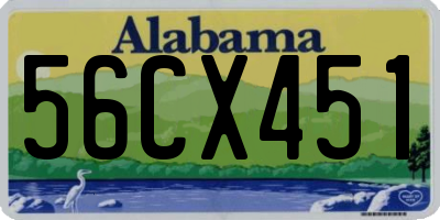 AL license plate 56CX451