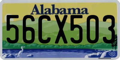 AL license plate 56CX503