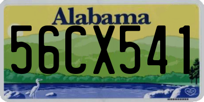 AL license plate 56CX541