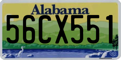 AL license plate 56CX551