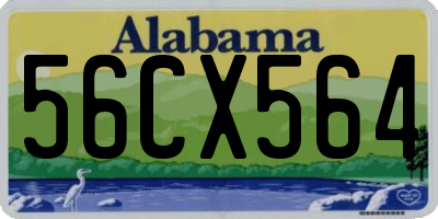 AL license plate 56CX564