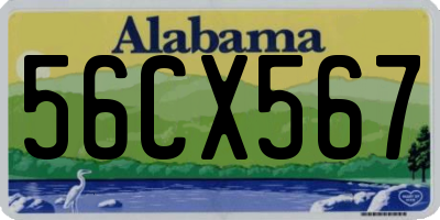 AL license plate 56CX567