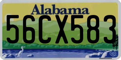 AL license plate 56CX583