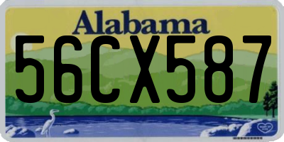 AL license plate 56CX587