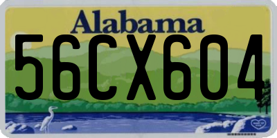 AL license plate 56CX604