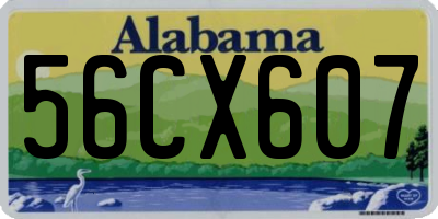 AL license plate 56CX607