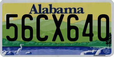AL license plate 56CX640