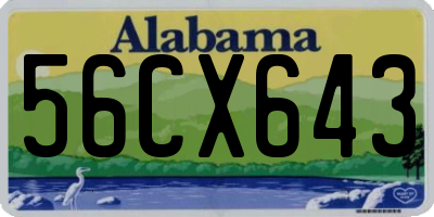 AL license plate 56CX643