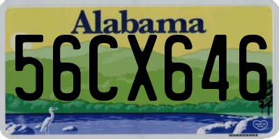 AL license plate 56CX646