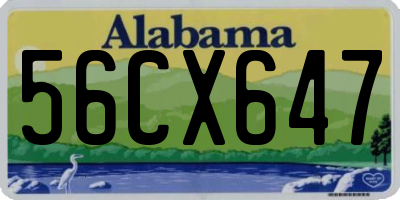 AL license plate 56CX647