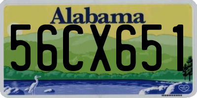 AL license plate 56CX651